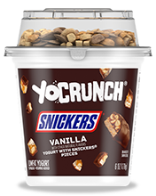 YoCrunch Vanilla Lowfat Yogurt with Snickers Pieces