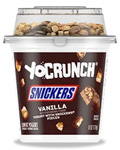 YoCrunch Vanilla Lowfat Yogurt with Snickers Pieces