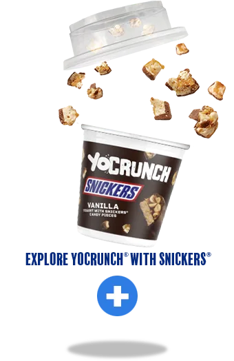 YoCrunch Vanilla Lowfat Yogurt with Snickers Pieces