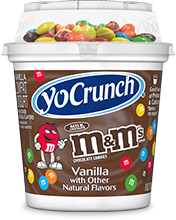 YoCrunch Yogurt with M and Ms Topping