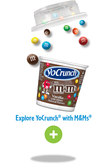 YoCrunch Yogurt with M and Ms Topping