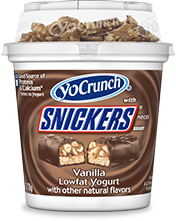 YoCrunch Vanilla Lowfat Yogurt with Snickers Topping
