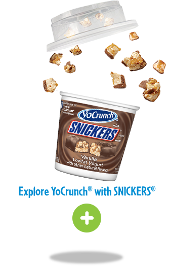 YoCrunch Vanilla Lowfat Yogurt with Snickers Topping