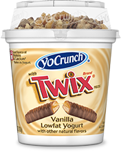 YoCrunch Vanilla Lowfat Yogurt with Twix Topping