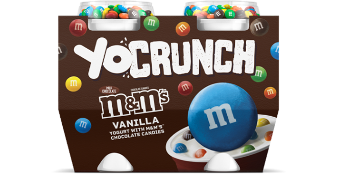 YoCrunch Vanilla Lowfat Yogurt with M&M's 4 Pack