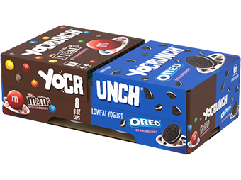 YoCrunch Strawberry Lowfat Yogurt with M&M's & Oreo Pieces Variety 8 Pack