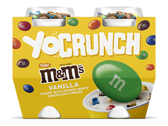 YoCrunch Vanilla Lowfat Yogurt with Peanut M&M's Pieces 4 Pack