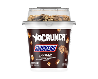 YoCrunch Vanilla Lowfat Yogurt with Snickers Pieces