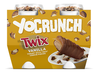 YoCrunch Vanilla Lowfat Yogurt with Twix Pieces 4 Pack