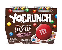 YoCrunch Straberry Lowfat Yogurt with M&M's Pieces 4 Pack